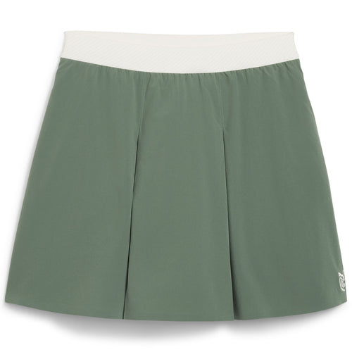 X QGC Womens Pleated Skirt Deep Forest - SS24