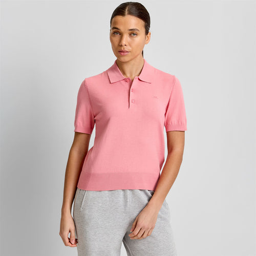 Womens Blake Knit Polo Flamingo Plume