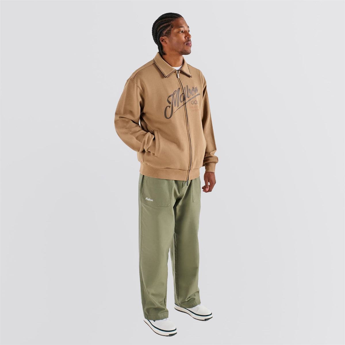 Maxwell Full Zip Sweater Light Brown