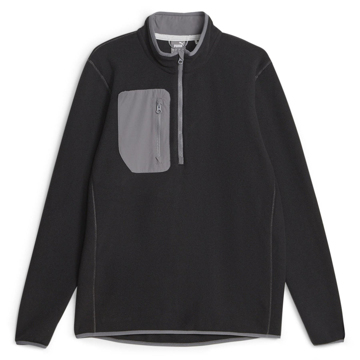 Fleece Quarter Zip Puma Black-SLate Sky - AW23 – TRENDYGOLFUSA.COM