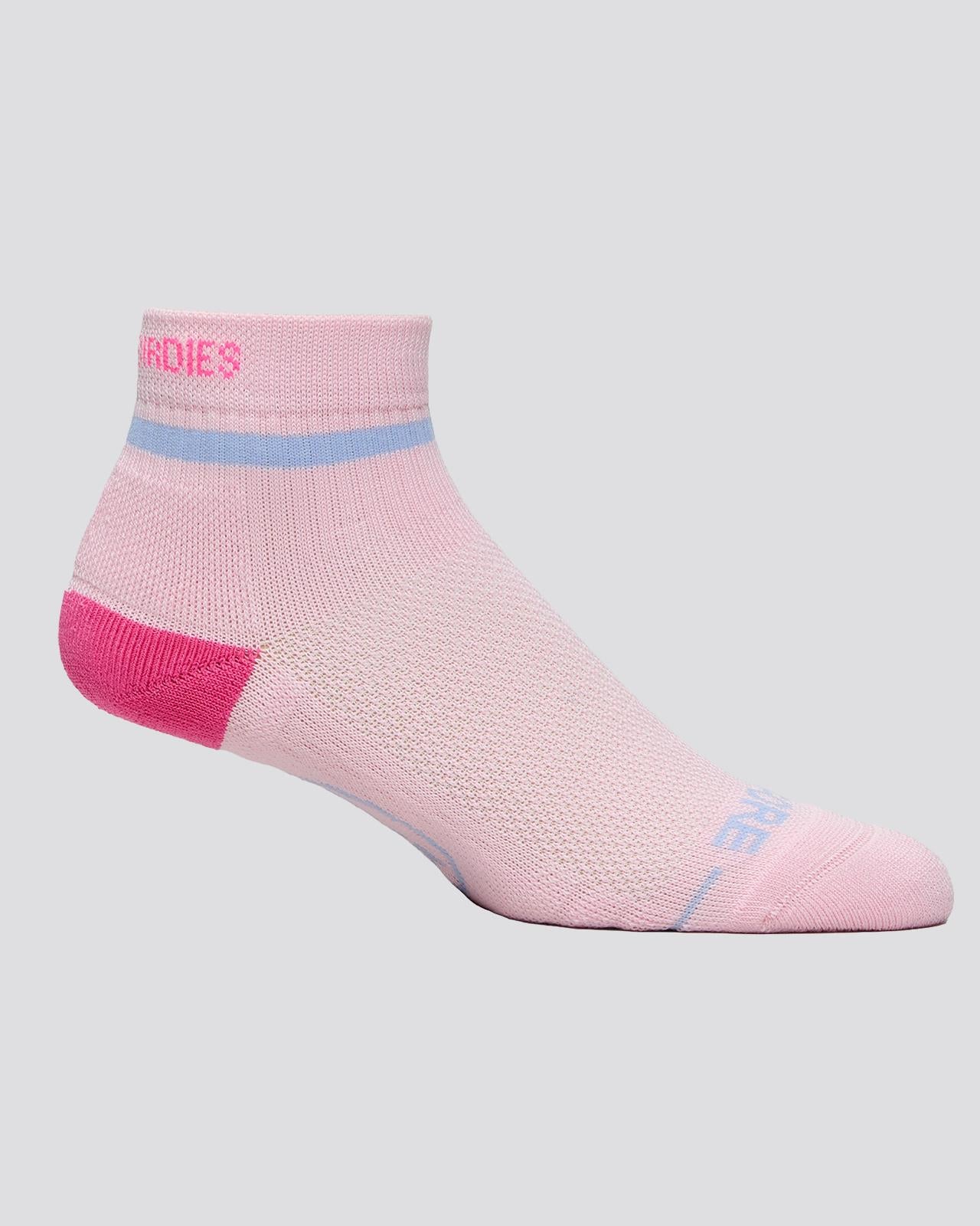 Pray For Birdies Quarter Socks Blush