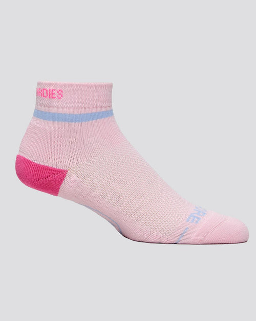 Pray For Birdies Quarter Socks Blush