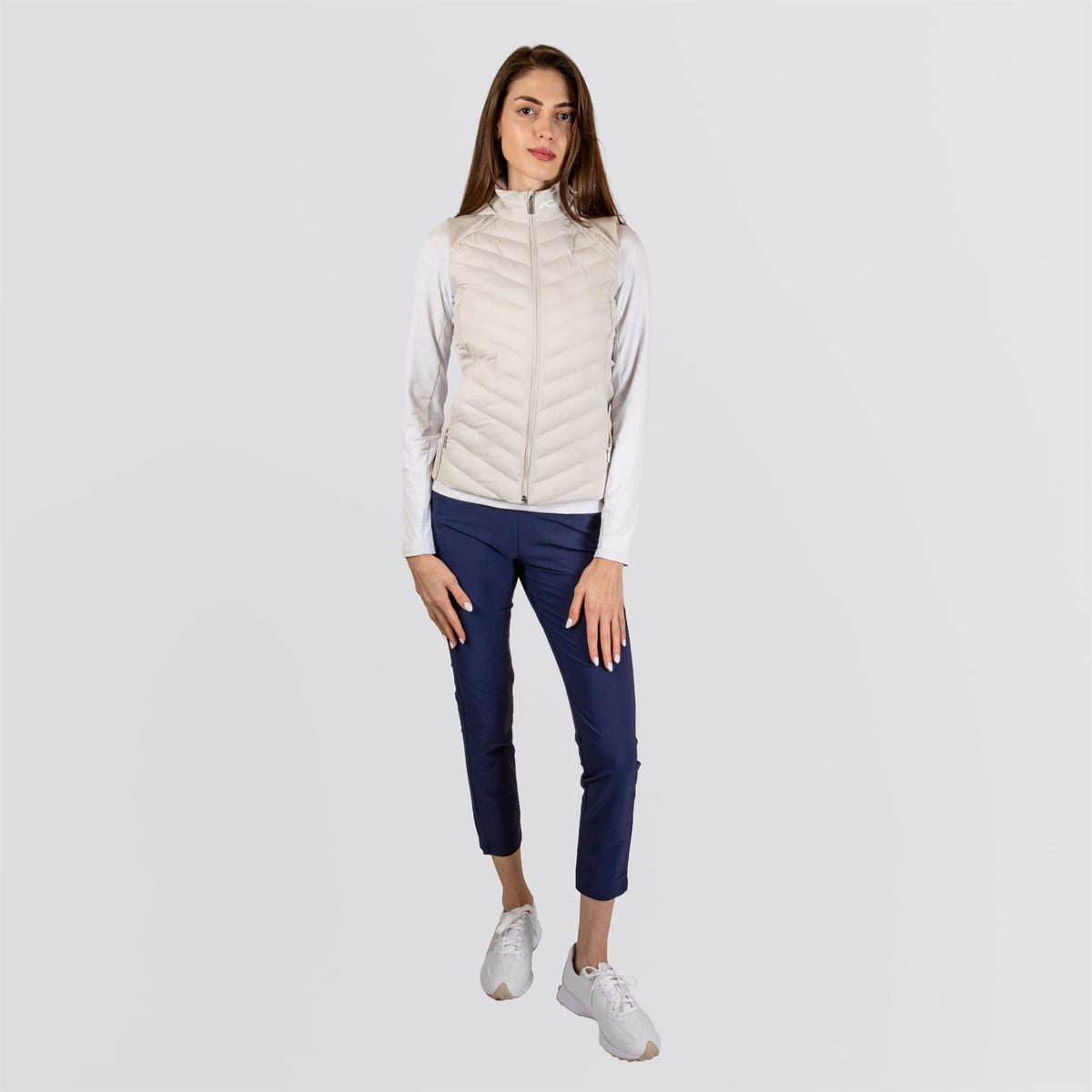 Womens Sundance Hooded Vest Oyster