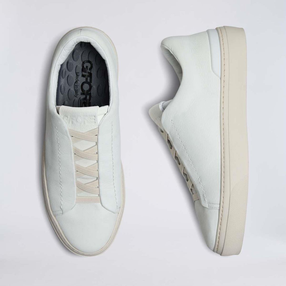 Endeavour Slip On Leather Sneakers Snow