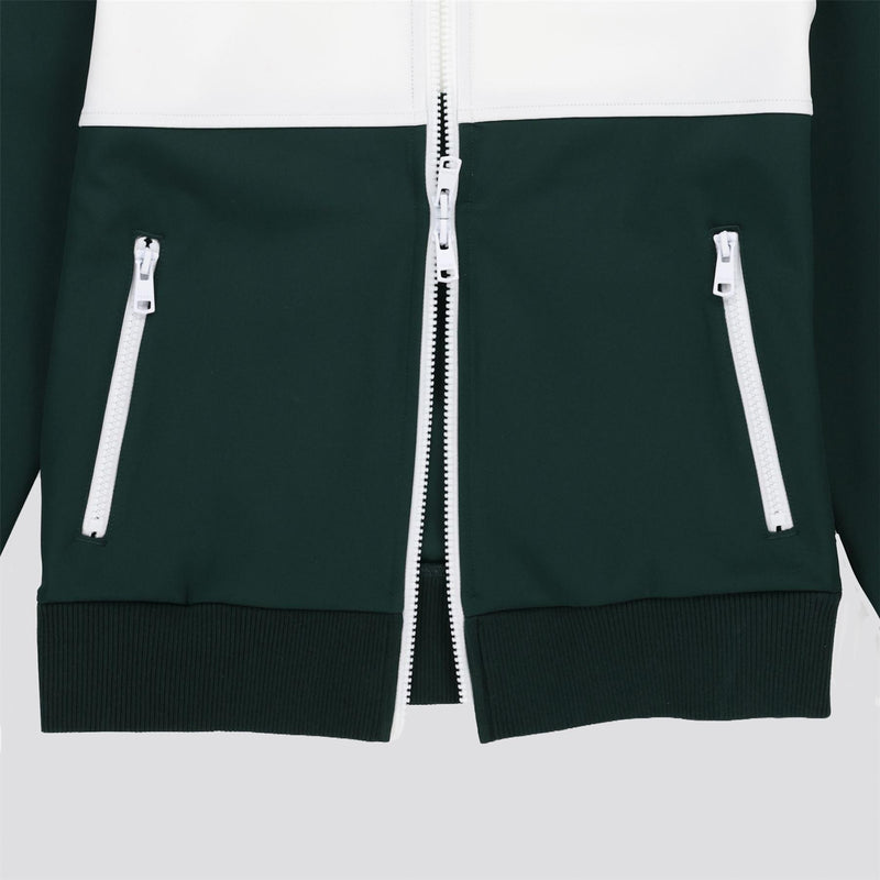 Womens Warm Up Jacket White/Sport Green