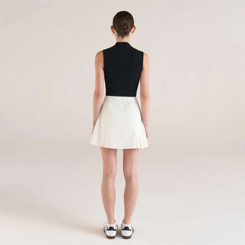 Womens Ace Sleeveless Mockneck II Black/Bone/Snow White
