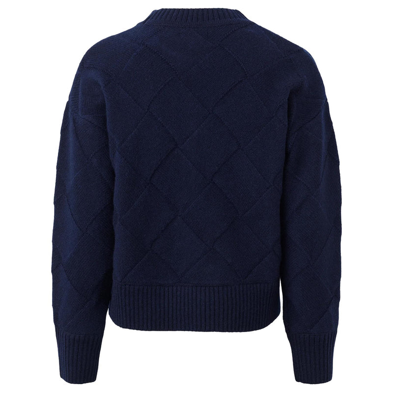 Womens Charlotte Basket Weave Knit Pageant Blue