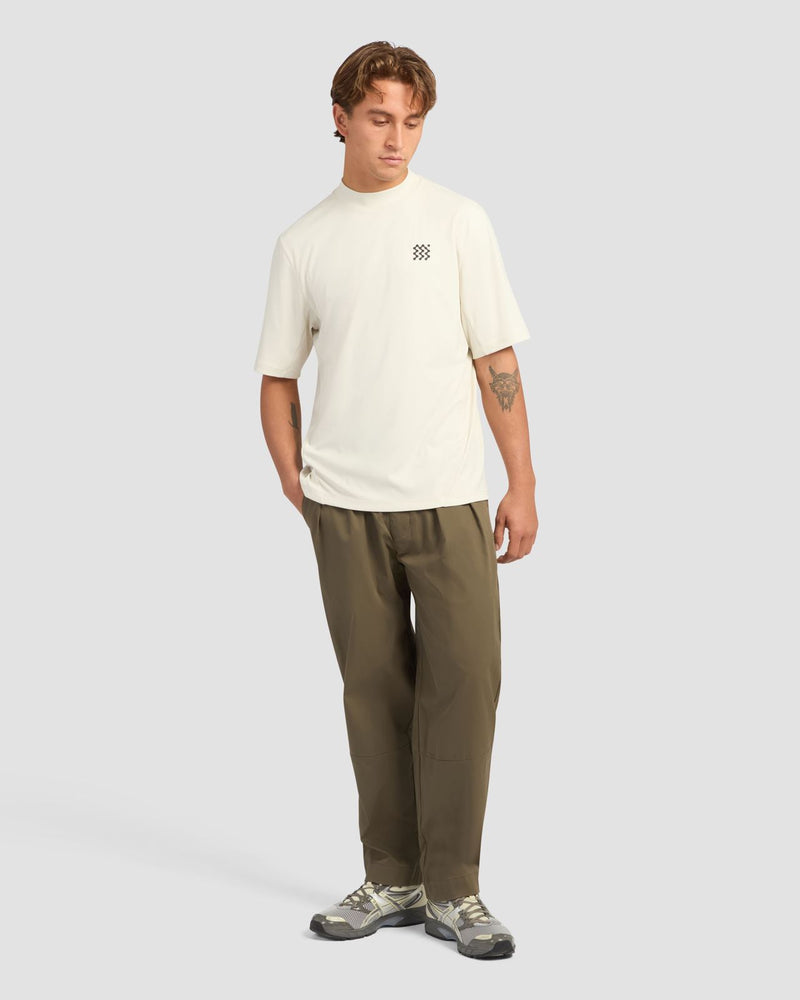 Course Mock Neck Polo Pebble