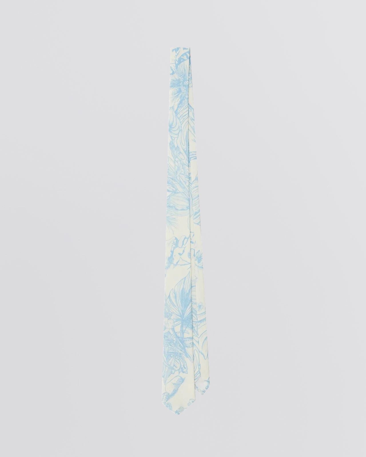 Neck Tie Blue Botanical