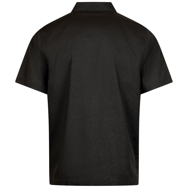 Lost Cave Button-Up Shirt Heather Black