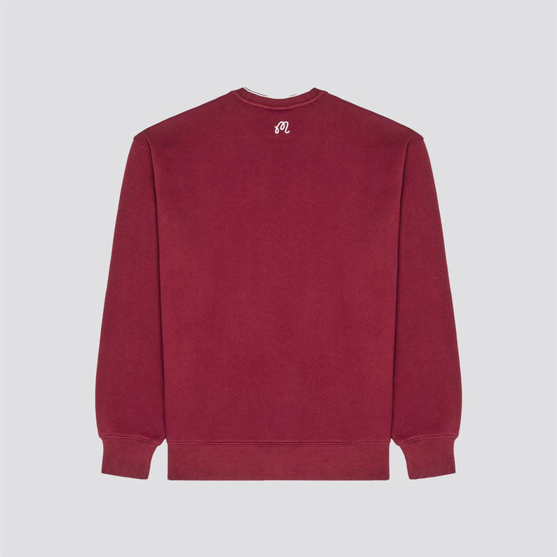 Monarch Crewneck Sweater Red Mahogany