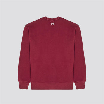 Malbon Monarch Crewneck Sweater Red Mahogany | TRENDYGOLF USA