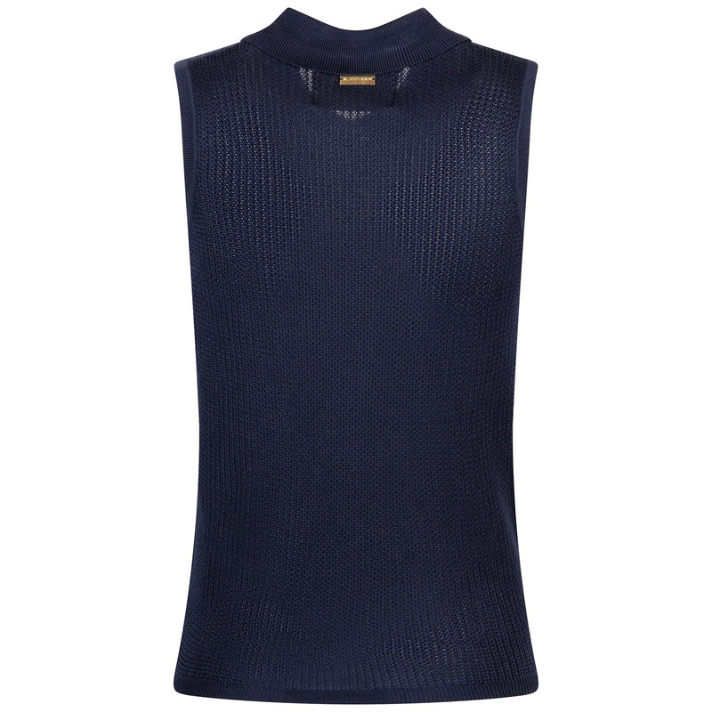 Womens Crochet Sleeveless Top Dress Blues