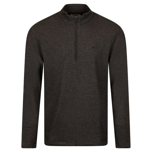 Last Sunset Quarter Zip Mid Layer Heather Dark Grey - AW24