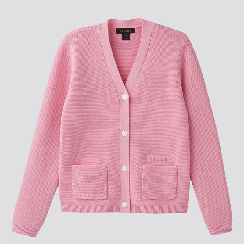 Womens Cotton Milano Cardigan Pink