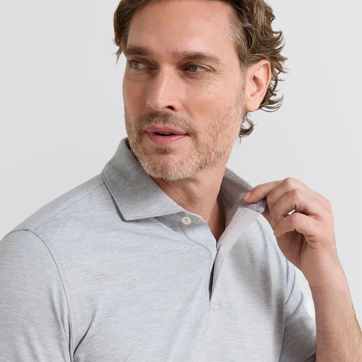 Treble Performance Jersey Polo Gale Grey