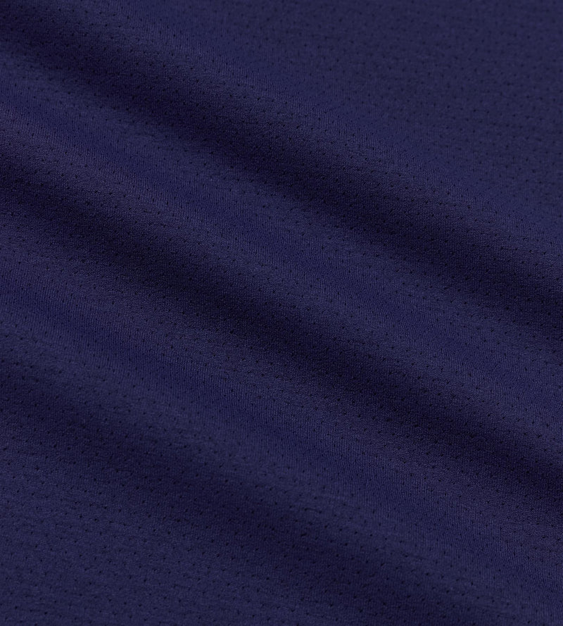 Womens Performance Mock Neck Tee Deep Navy