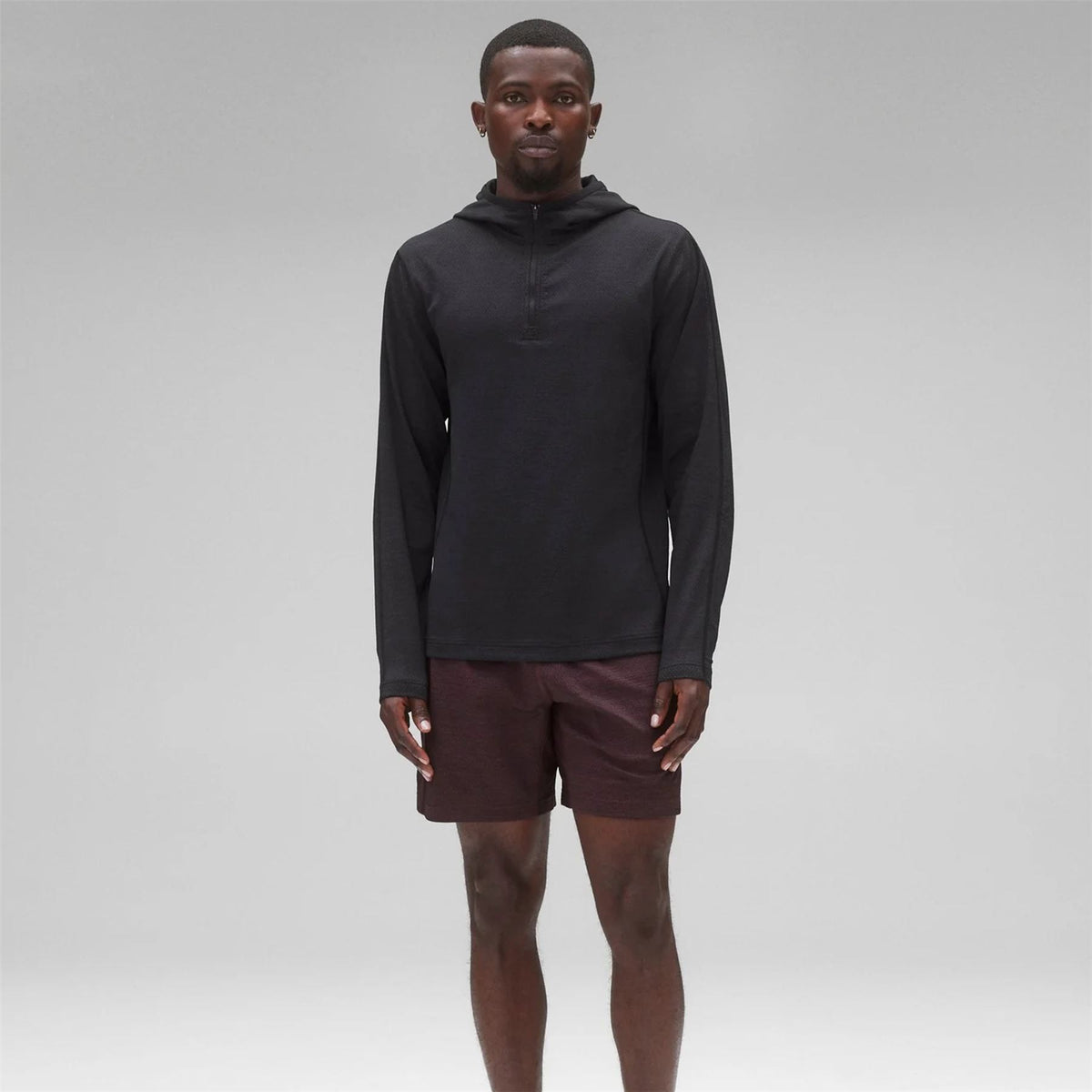 Knit Solotex Mesh Tiebreak Hoodie Black