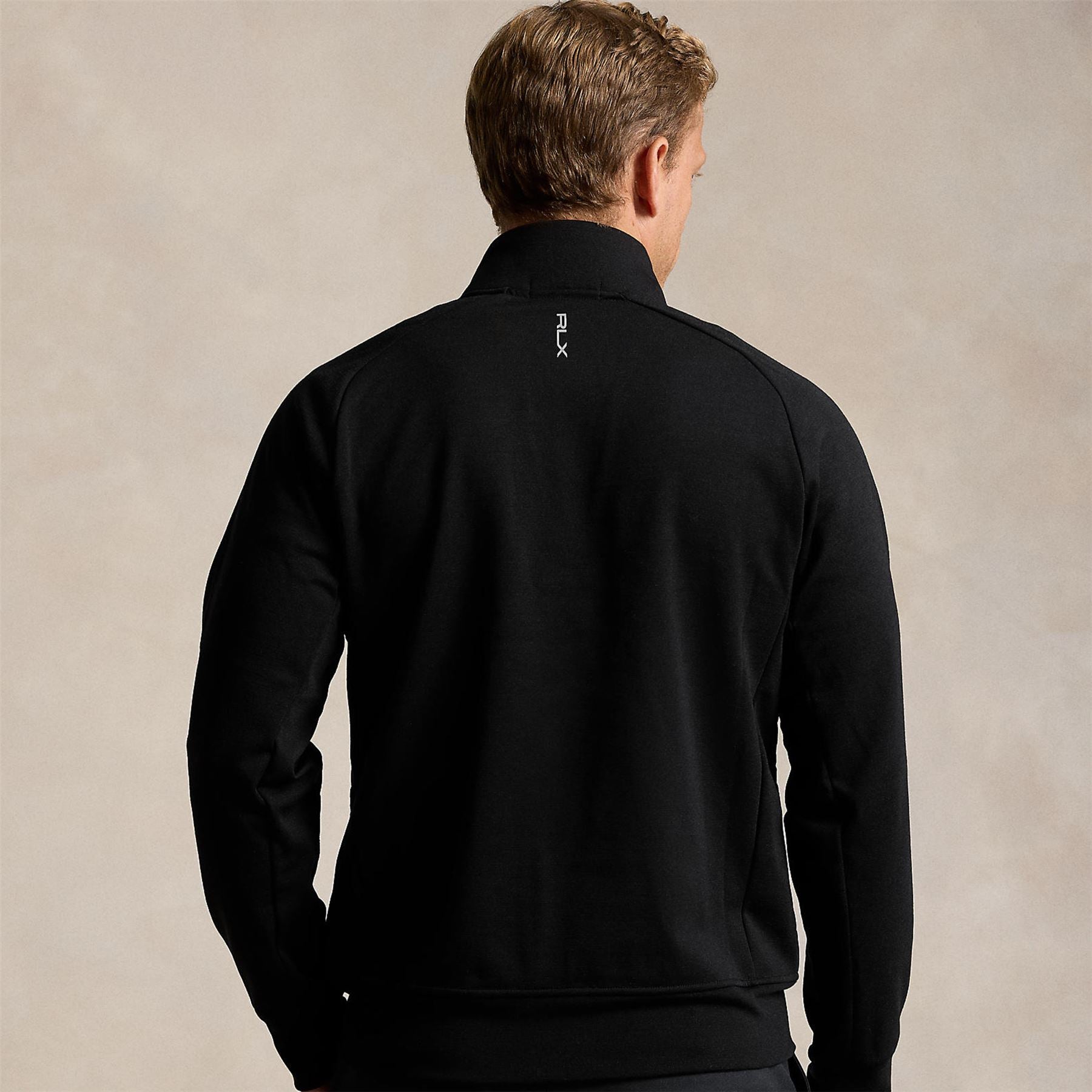 Ralph Lauren Classic Fit Hybrid Half-Zip Pullover Polo Black