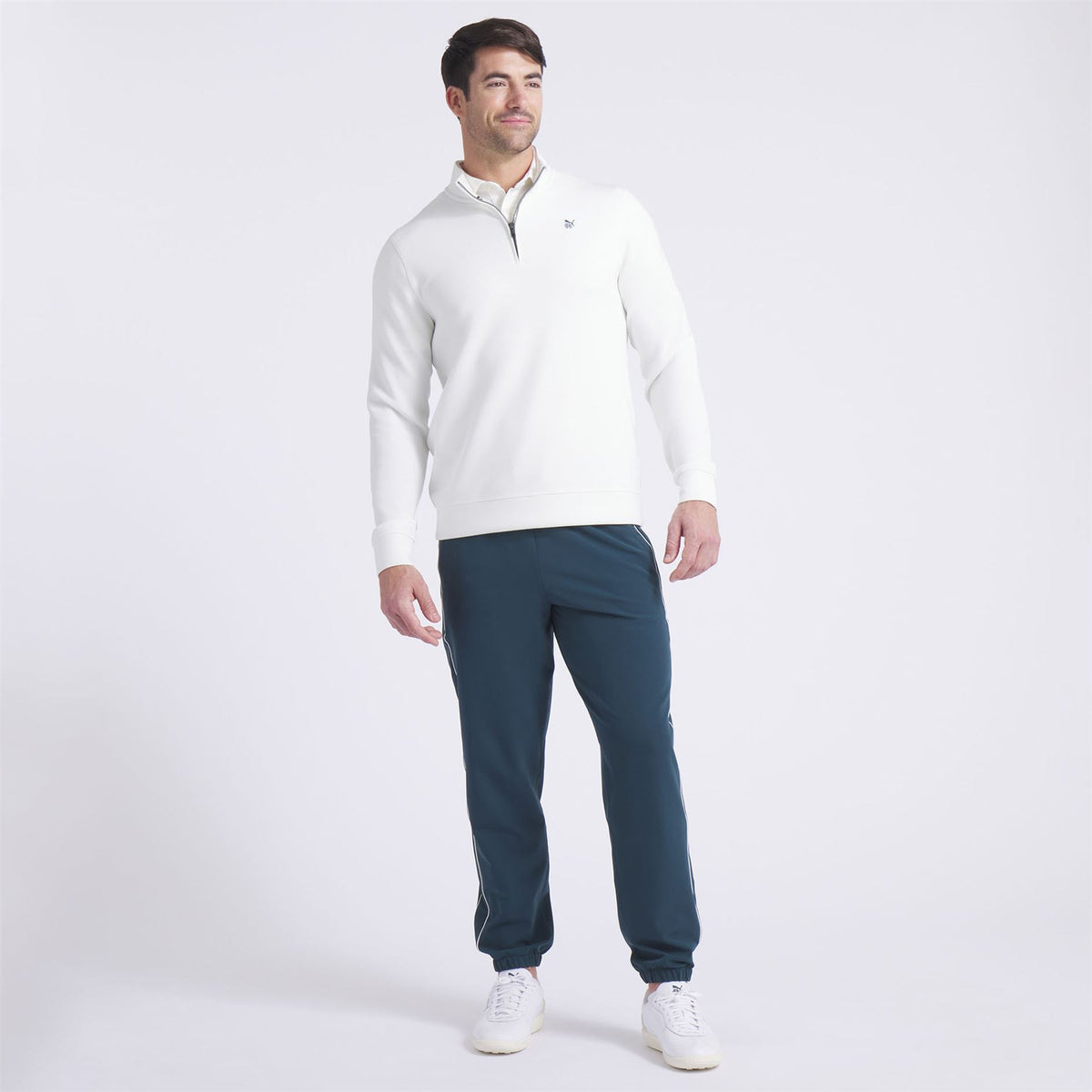 x RC Cloudspun Fleece Quarter Zip Warm White
