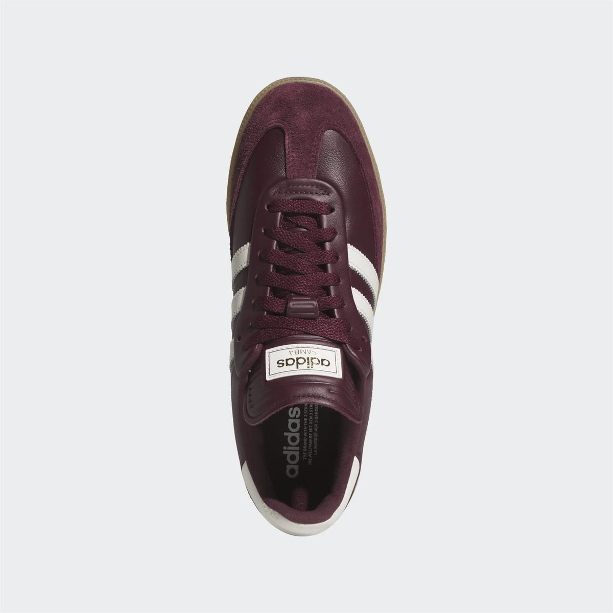 Samba Spikeless Golf Shoes Maroon/Off White/Gum 3