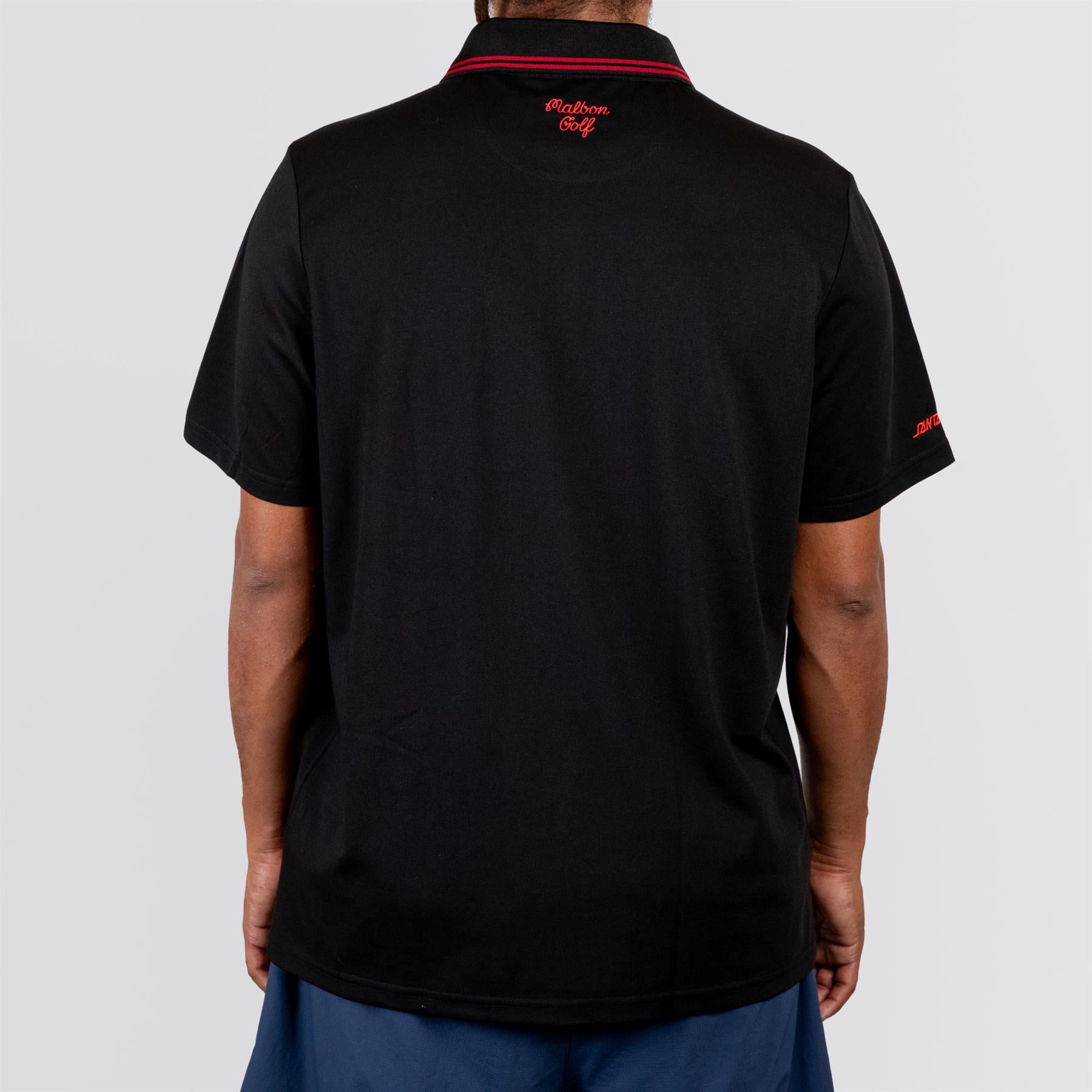 Malbon x Santa Cruz Fairway Polo Black | TRENDYGOLF USA