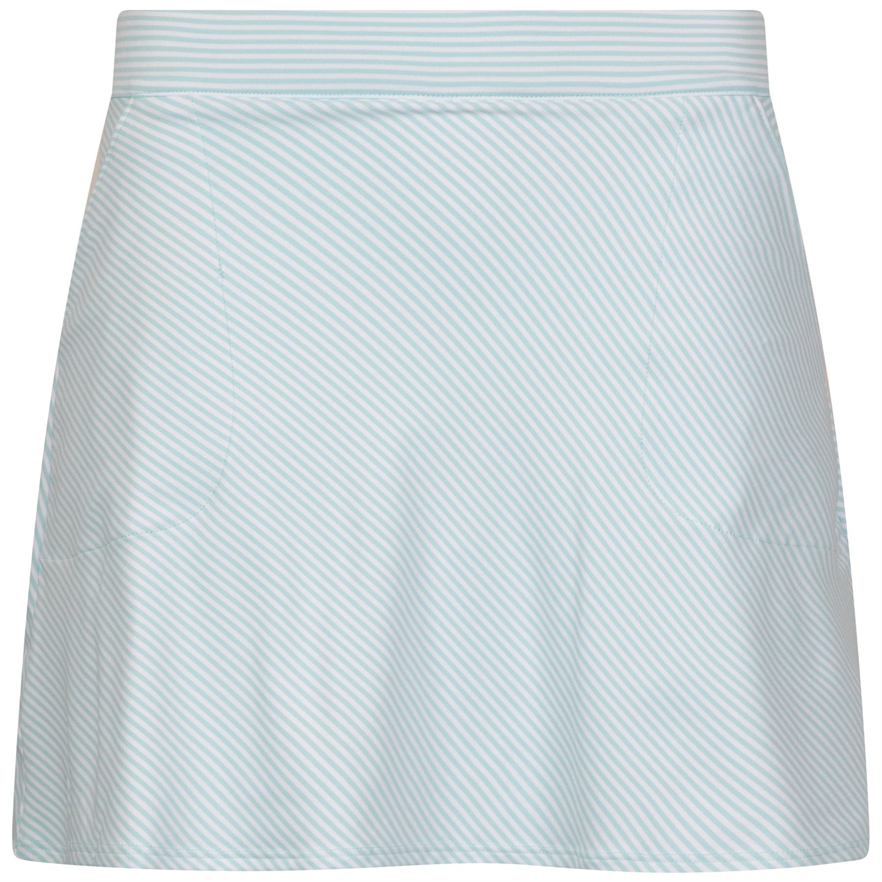 Womens Vista Stripe Sally Trim Skort Blue Spruce/White