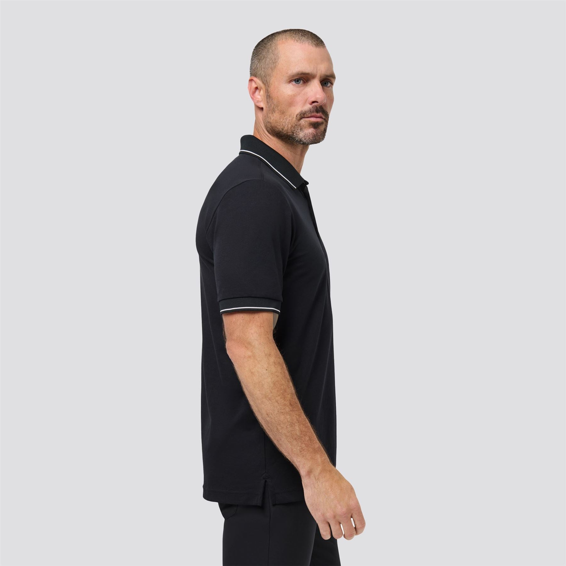 TravisMathew Happier Hour Polo Black | TRENDYGOLF USA