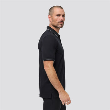 TravisMathew Happier Hour Polo Black | TRENDYGOLF USA