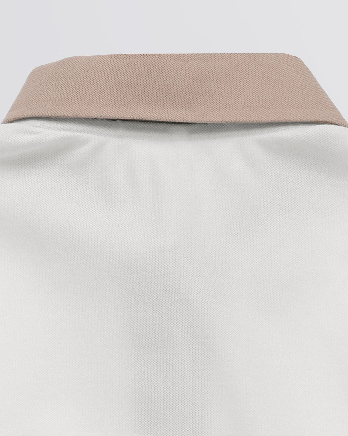 Womens Preppy Pique LS Stripe Placket Polo Off White