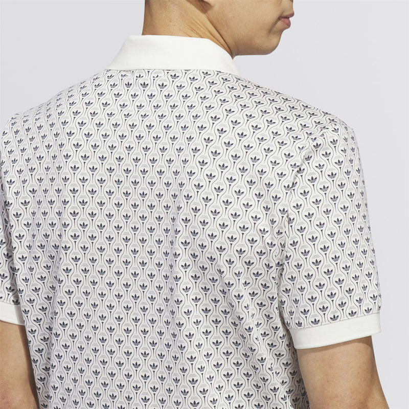 Originals All Over Trefoil Polo Chalk White/Night Indigo
