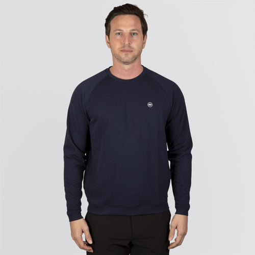 Cradle Pique Performance Crewneck Navy