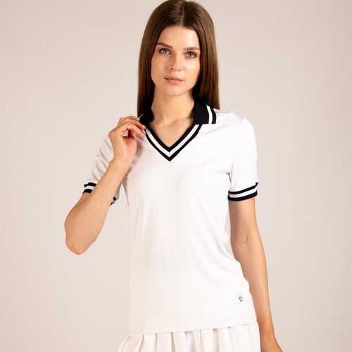 Womens The Maya Polo White
