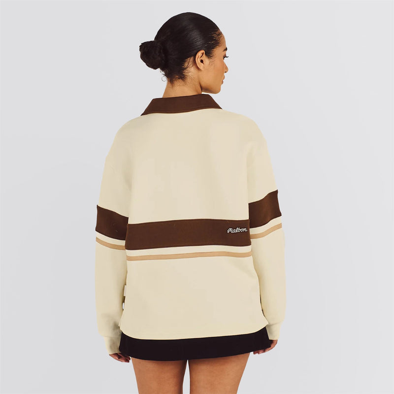 Womens Emma LS Polo Beige