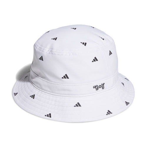 Womens Printed Bucket Hat White - SS24