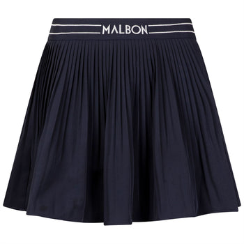 Malbon Golf Valentina Pleated Skirt Navy | TRENDYGOLF USA