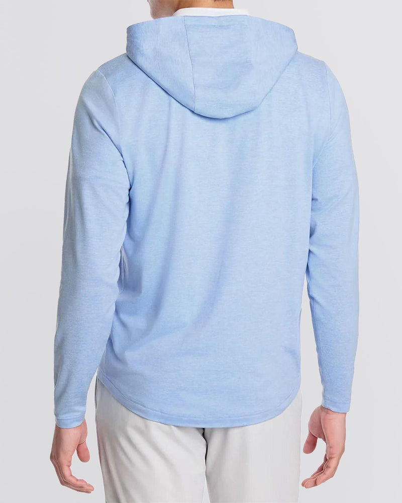 The Stowe Hooded Pullover Heathered Skye