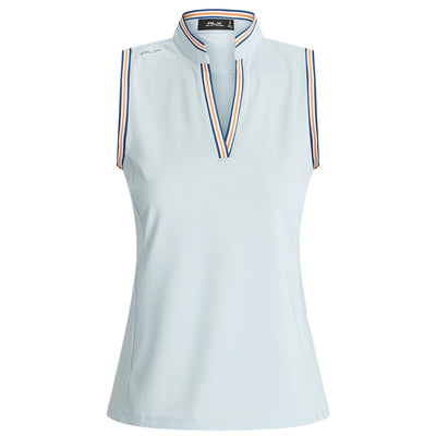 Womens Tailored Fit Sleeveless Polo Oxford Blue/Classic Peach/Beach Multi - SS24