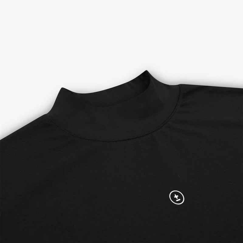 Chaperone Mock-Neck Polo Black