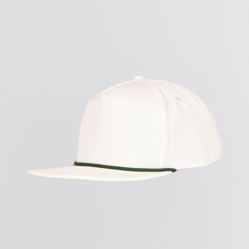 Evergreen Poly Rope 5-Panel Cap White