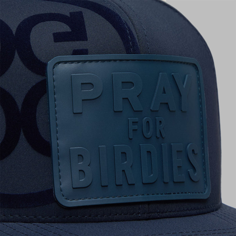 Pray For Birdies Patch Perforated Delta Cap Twilight