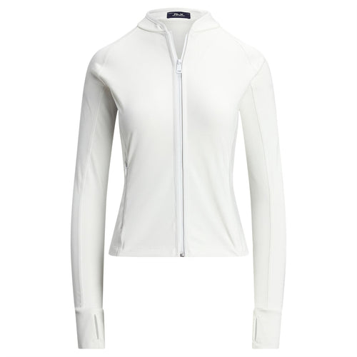 Womens RLX Full Zip Interlock Binding Mid Layer Ceramic White - SS25