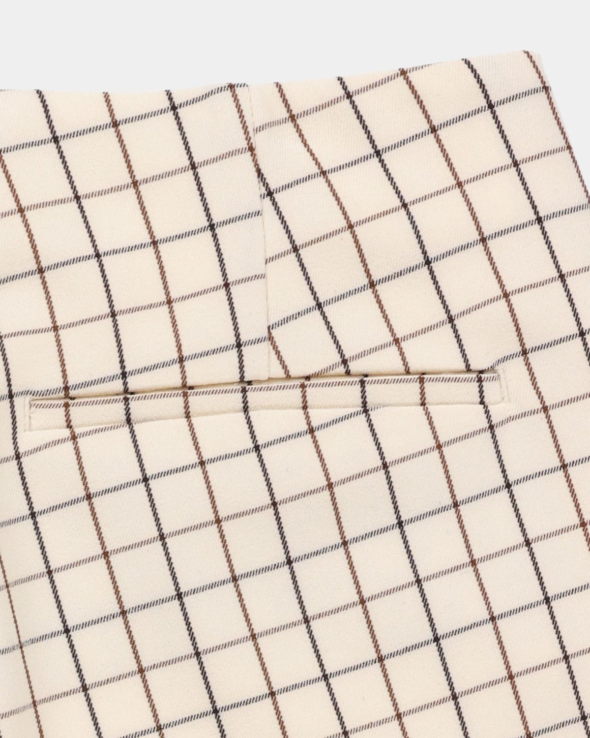 Womens Retro Check A Line Skirt Cream Check