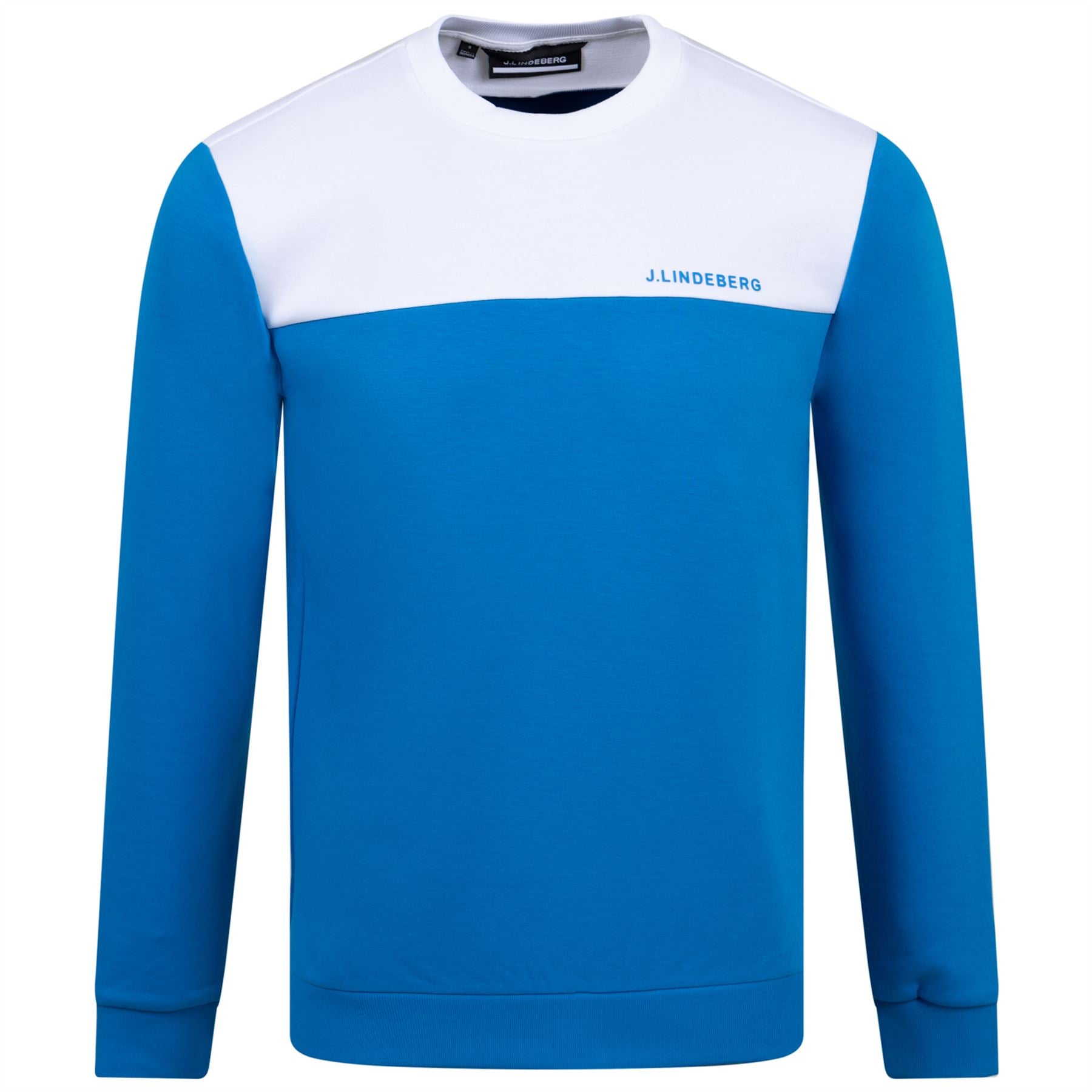 Jeff Tech Sweat Crew Neck Brilliant Blue - SS23 – TRENDYGOLFUSA.COM