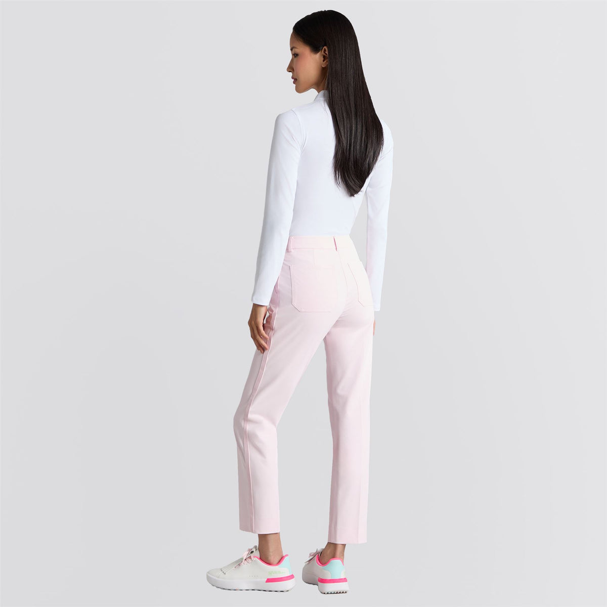 Tech Nylon Rib LS Polo Snow