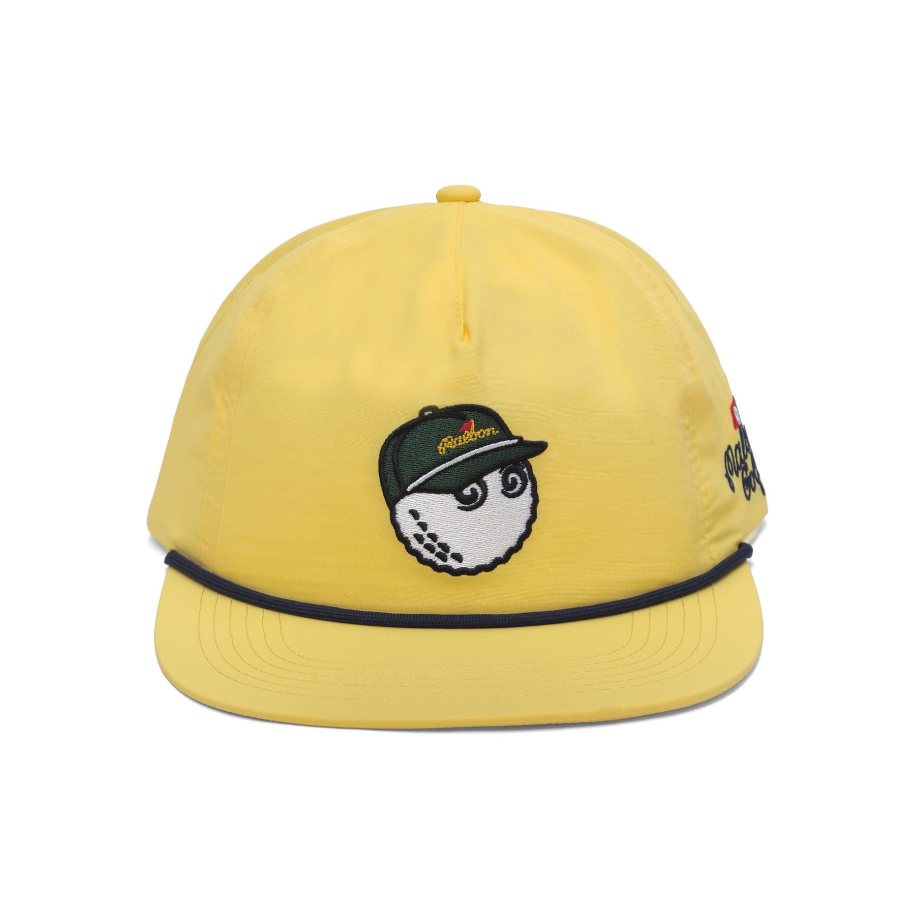 Malbon Golf Pimento Nylon Rope Hat Pale Yellow