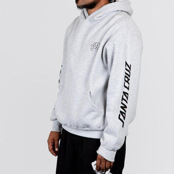 Malbon x Santa Cruz Fesque Screaming Hand Hoodie Heather Grey