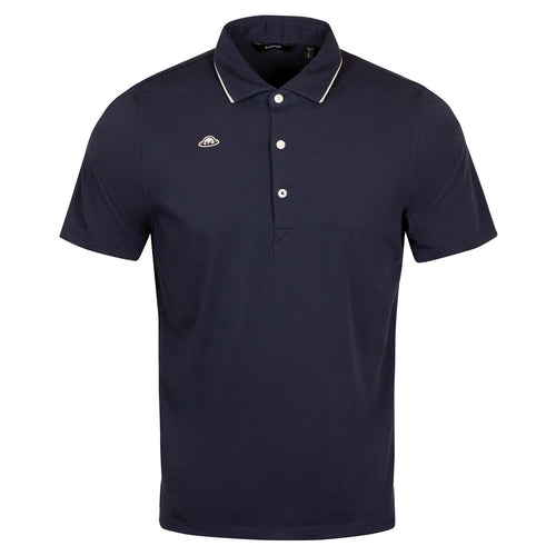 Hudson Retro Recycled Polo Navy - SS25