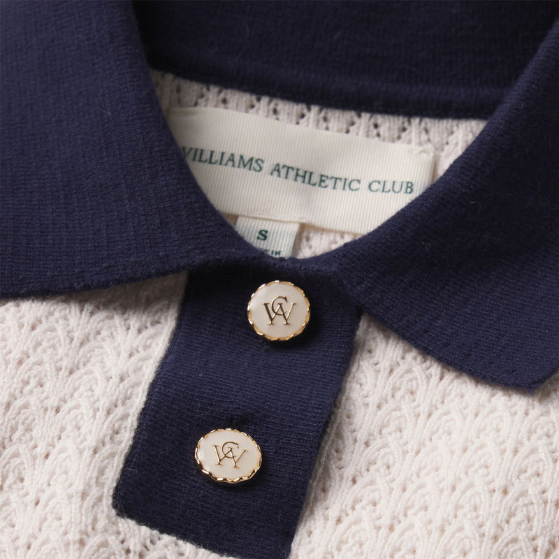 Womens Christy Polo Pinky White/Legacy Navy