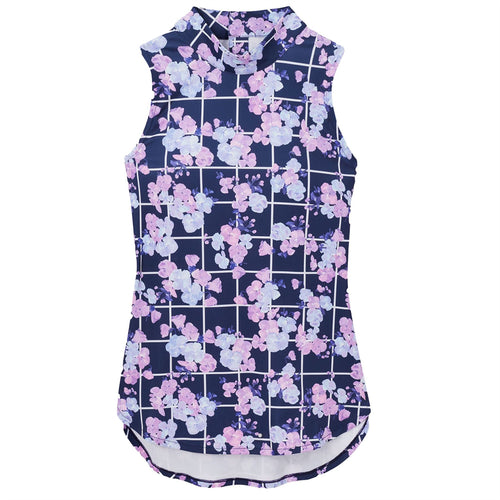 Womens Scottie Mock Neck Shell Navy Picnic Floral - SS23